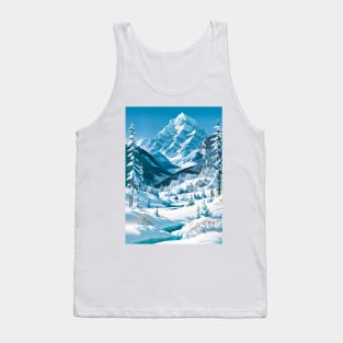 Pine Trees in a Winter Forest Tank Top